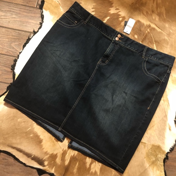 lane bryant jean skirts